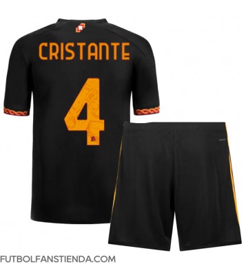 AS Roma Bryan Cristante #4 Tercera Equipación Niños 2023-24 Manga Corta (+ Pantalones cortos)
